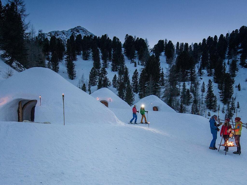 Winterpanorama im Skigebiet Speikboden